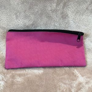 Pink cosmetic pouch